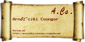 Arnóczki Csongor névjegykártya