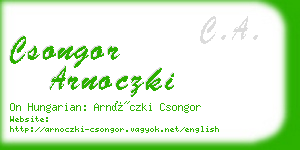 csongor arnoczki business card